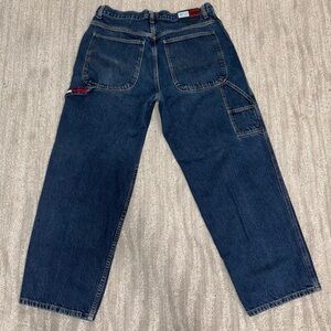 VTG Tommy Jeans Baggy Carpenter 90’s Dark Wash Logo Men’s Size 33/30